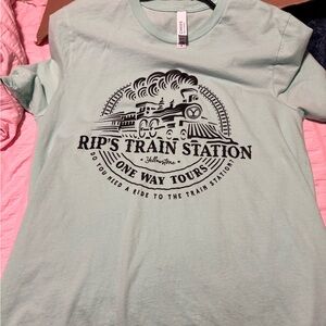 Bella Canvas Train Station Graphic Tee - Light Green